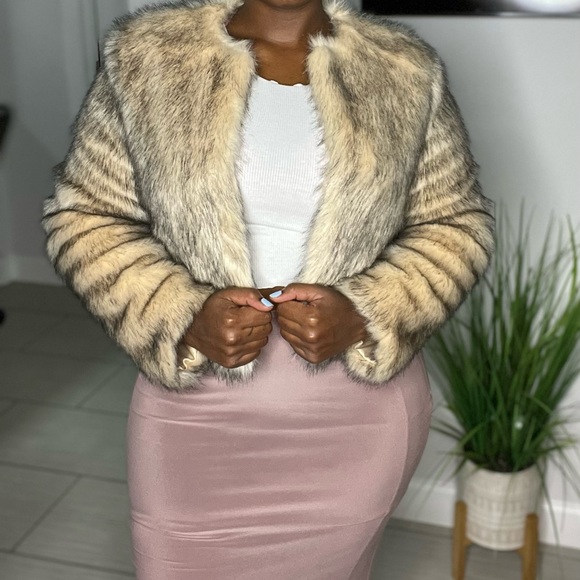 House of CB Jackets & Blazers - House of CB FAUX Fur Coat- WORN ONCE